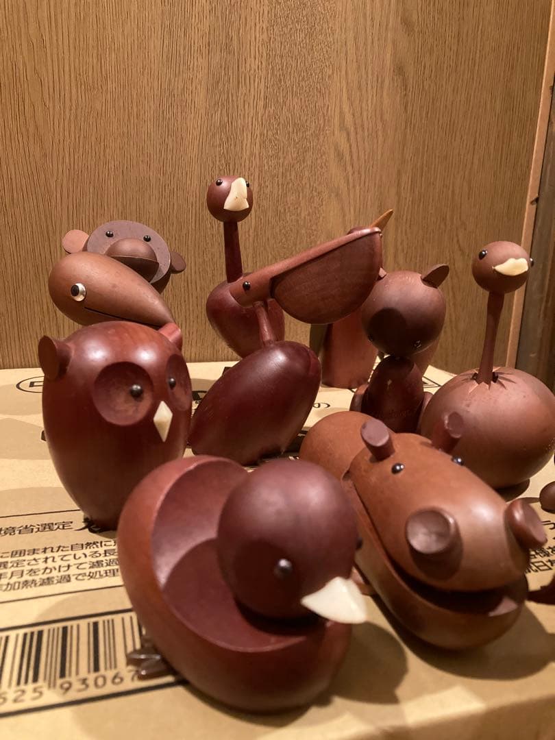 千趣会 ロイヤルペット　雑貨 木製動物フィギュアセット 11点　置物　インテリア