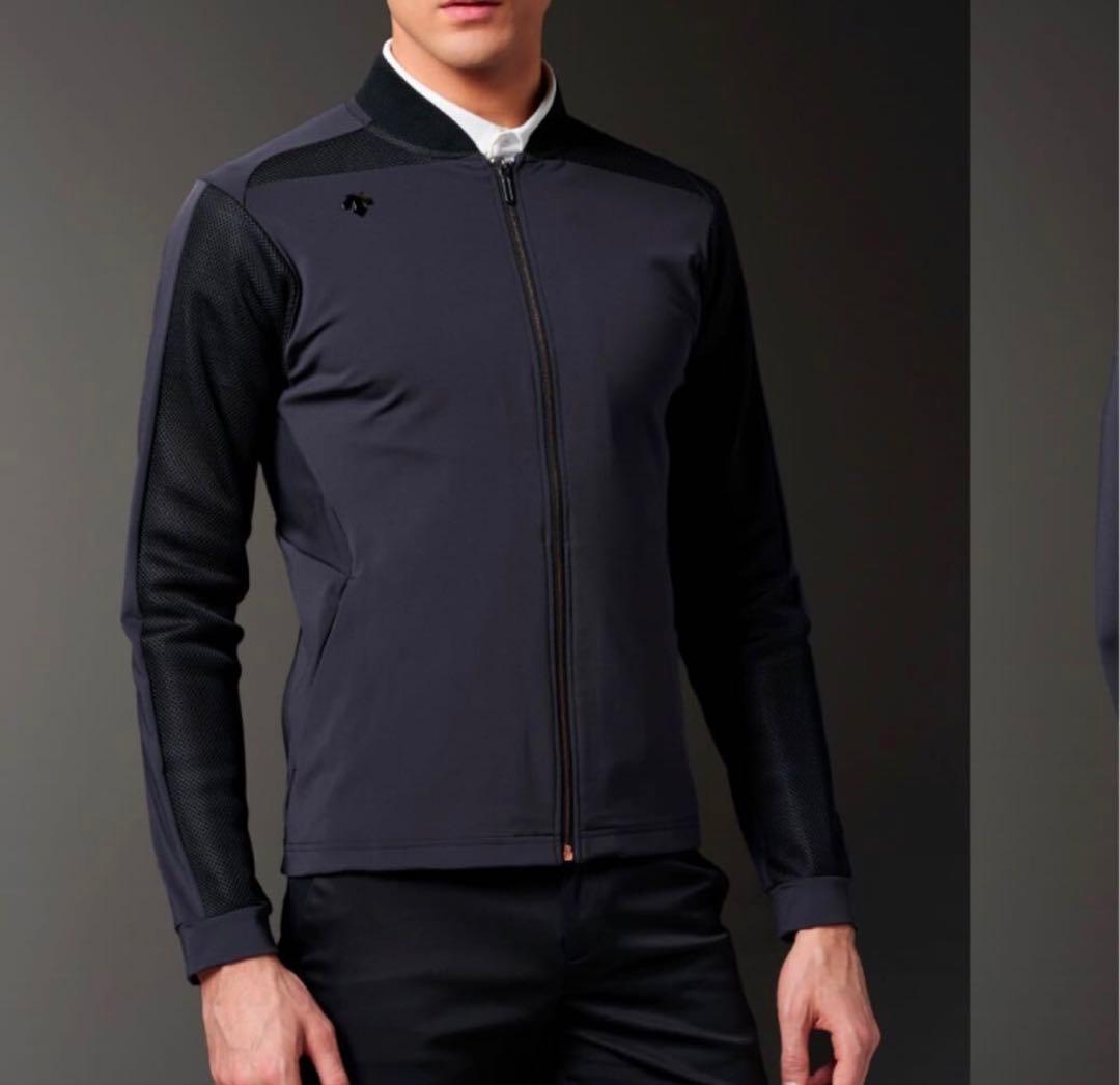 【美品】デサントゴルフ　ハイブリッドジャージージャケット　O