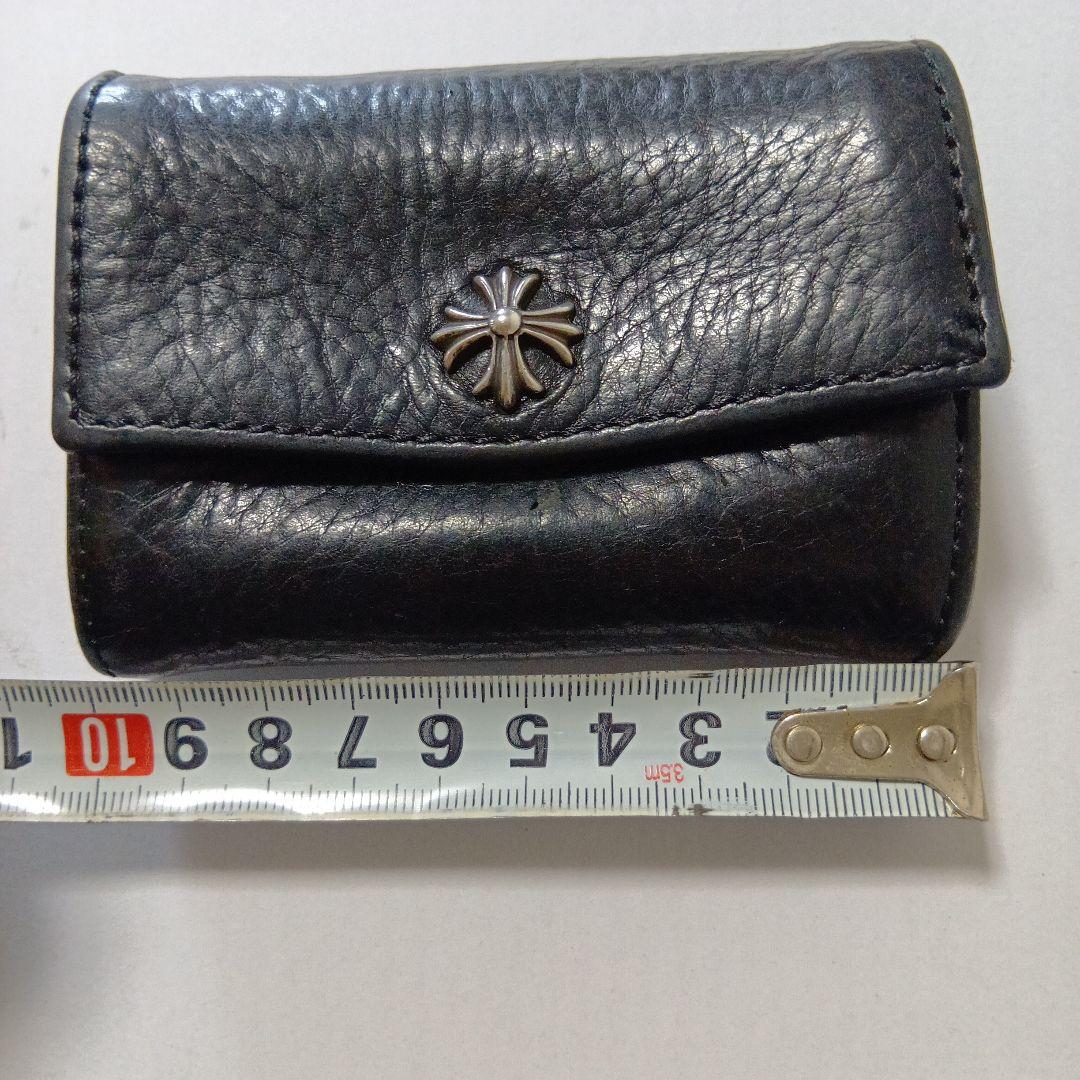 値下げしました★Chrome Hearts 黒 レザー タイニーウォレット