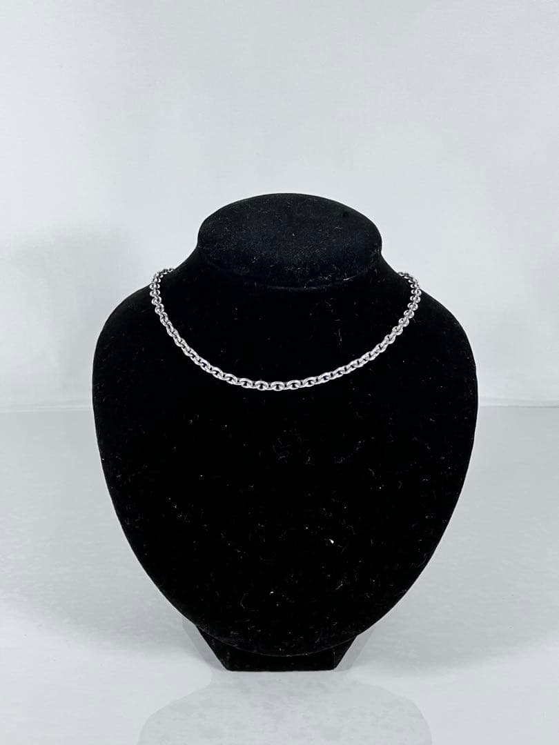 【超美品】GUCCI オーバル チェーン ネックレス 男女兼用 シルバー92