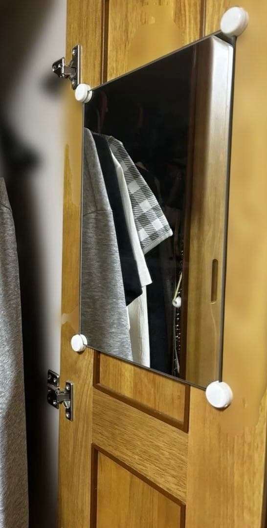 ナチュラルウッド 木製収納 タンス ミラー付き