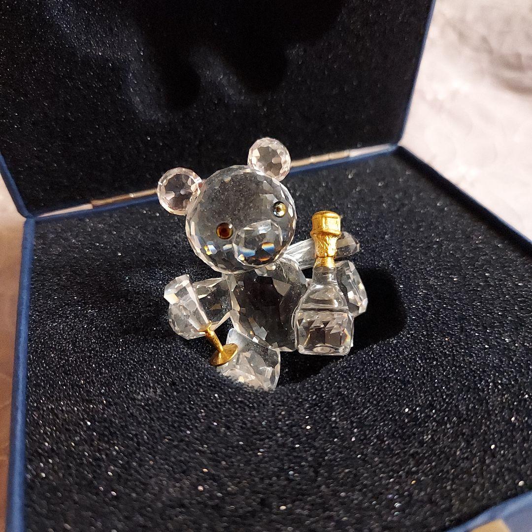 タイムセール)SWAROVSKIスワロフスキー　クリスベア　乾杯　箱付き希少レア