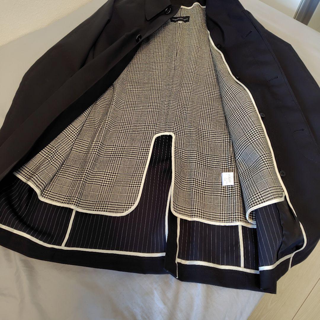 ほぼ新品トゥモローランド ブラックステンカラーコート サイズ46 ライナー付