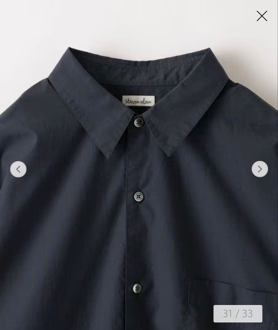 ご*ろ様 steven alan コンパクトヤーン ストライプ シャツ s