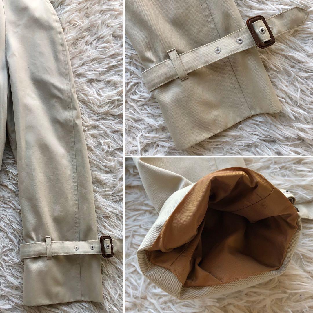 【極美品 英国製】アクアスキュータム　トレンチコート　ベージュ　マキシ丈　L相当