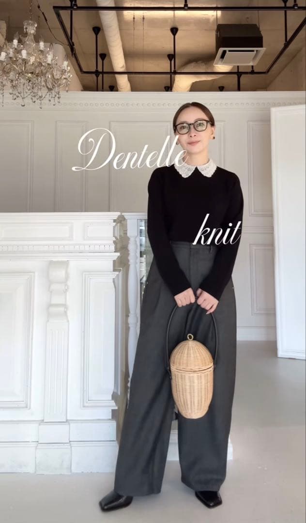 新品 girlish St.cecilia ダンテルニット ブラック