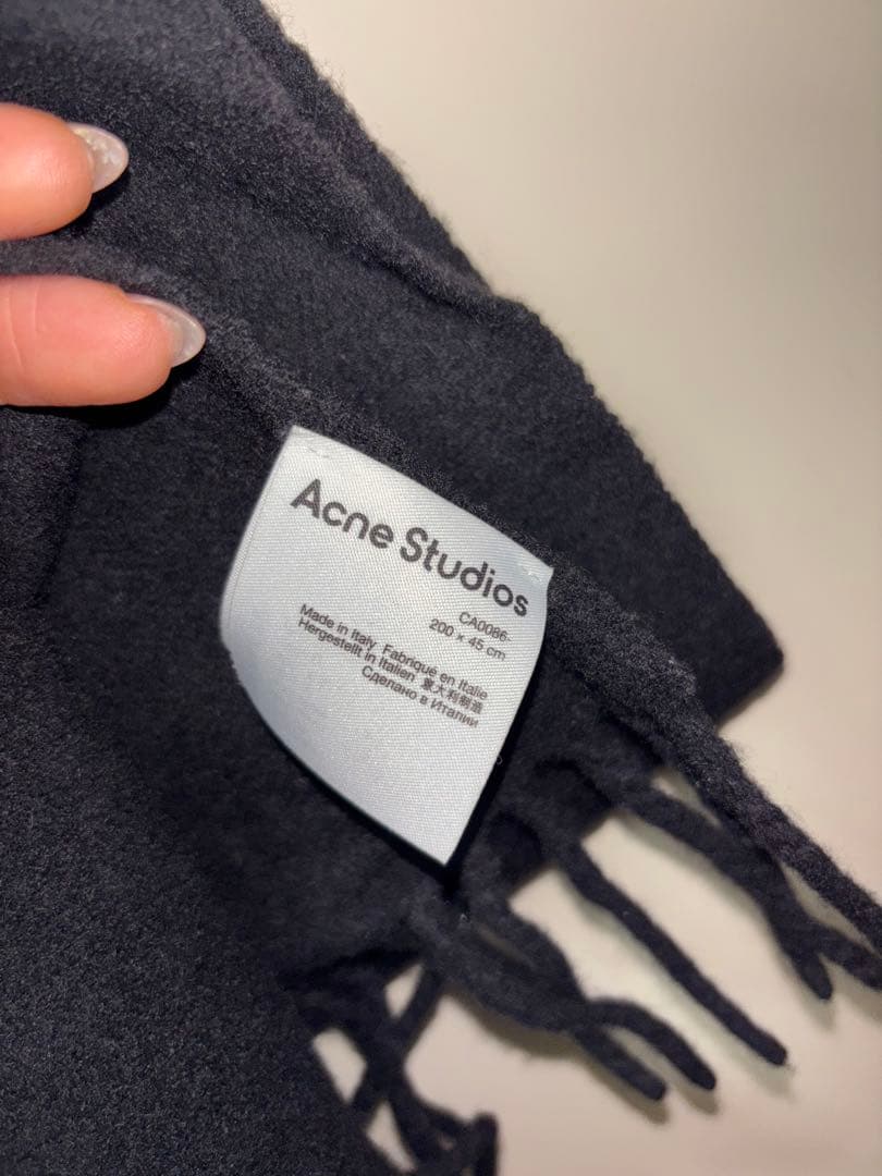 Acne Studios フリンジウールスカーフ 大判ストール マフラー