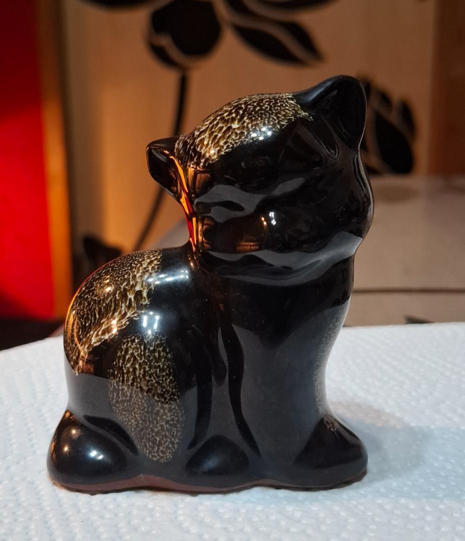希少　黒猫　置物　アンティーク