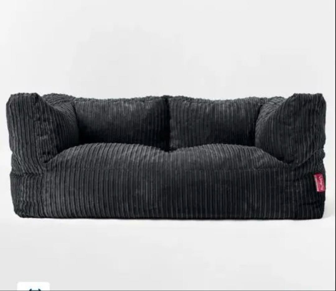 【__om】 loungepug 2人掛けアルバートソファビーズクッション