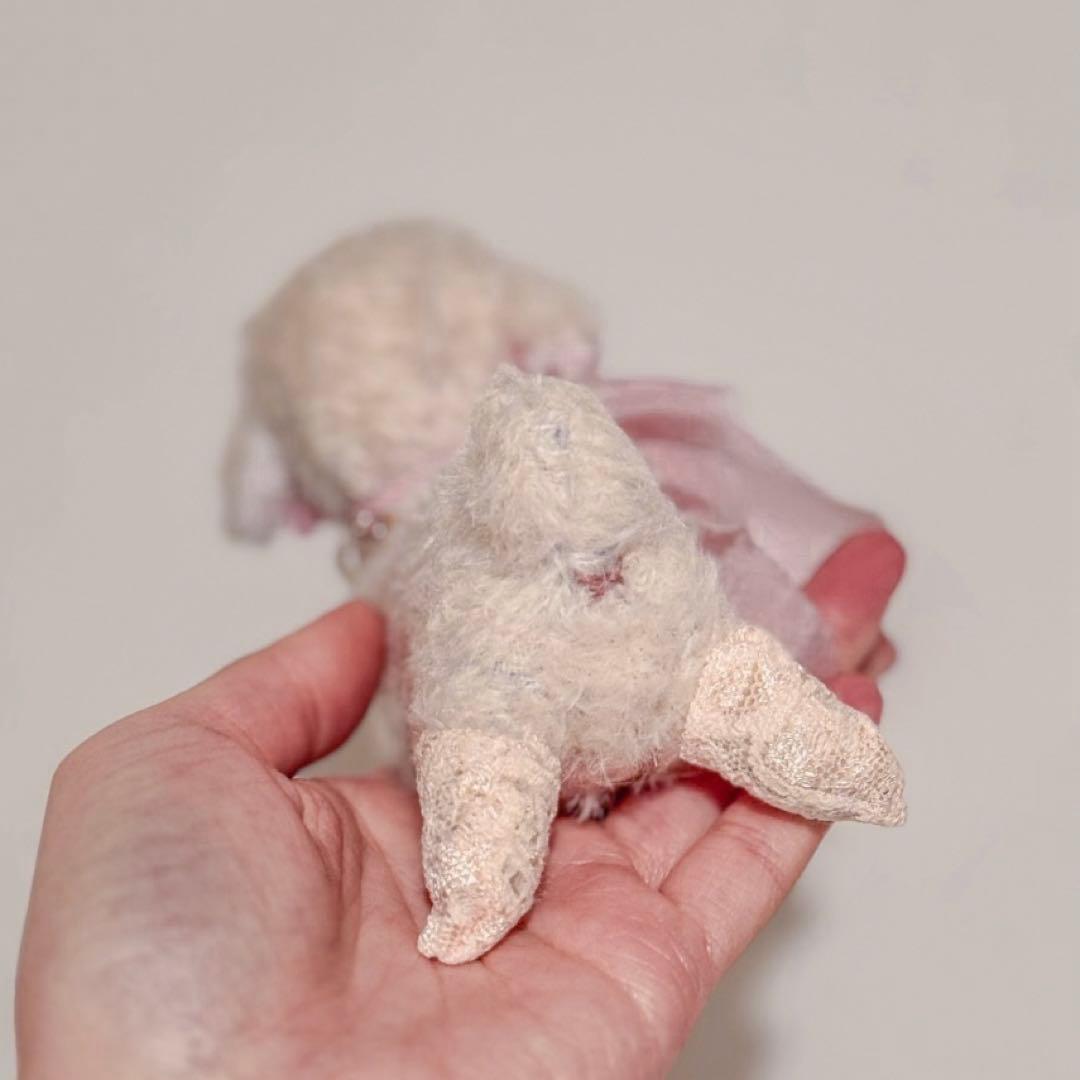 ミルキー仔羊 ぬいぐるみ アンティーク調 海外作家様 ハンドメイド ドールハウス