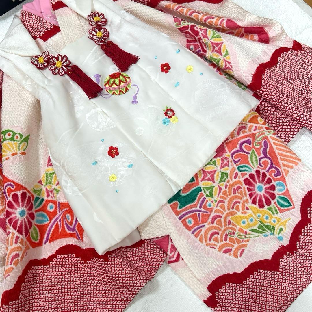 tsuki　No.94 七五三　3歳　　正絹被布セット　　本総絞り