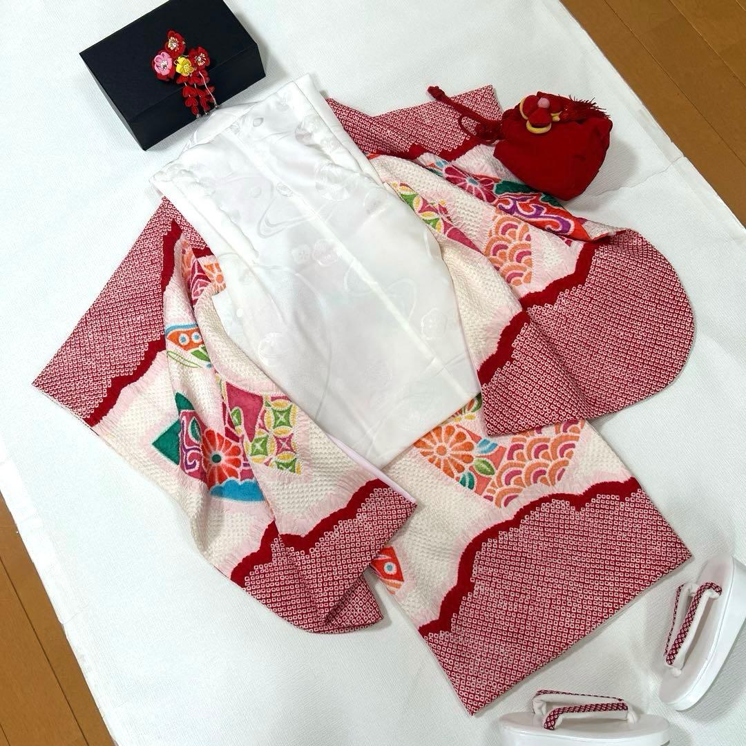 tsuki　No.94 七五三　3歳　　正絹被布セット　　本総絞り