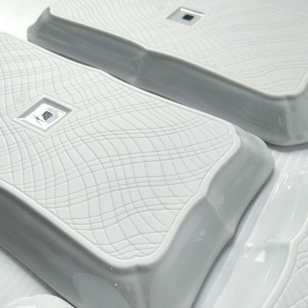 古九谷 九谷焼 九谷青郊 青郊窯 絵変わり 花鳥図 長角皿 角皿 5客揃