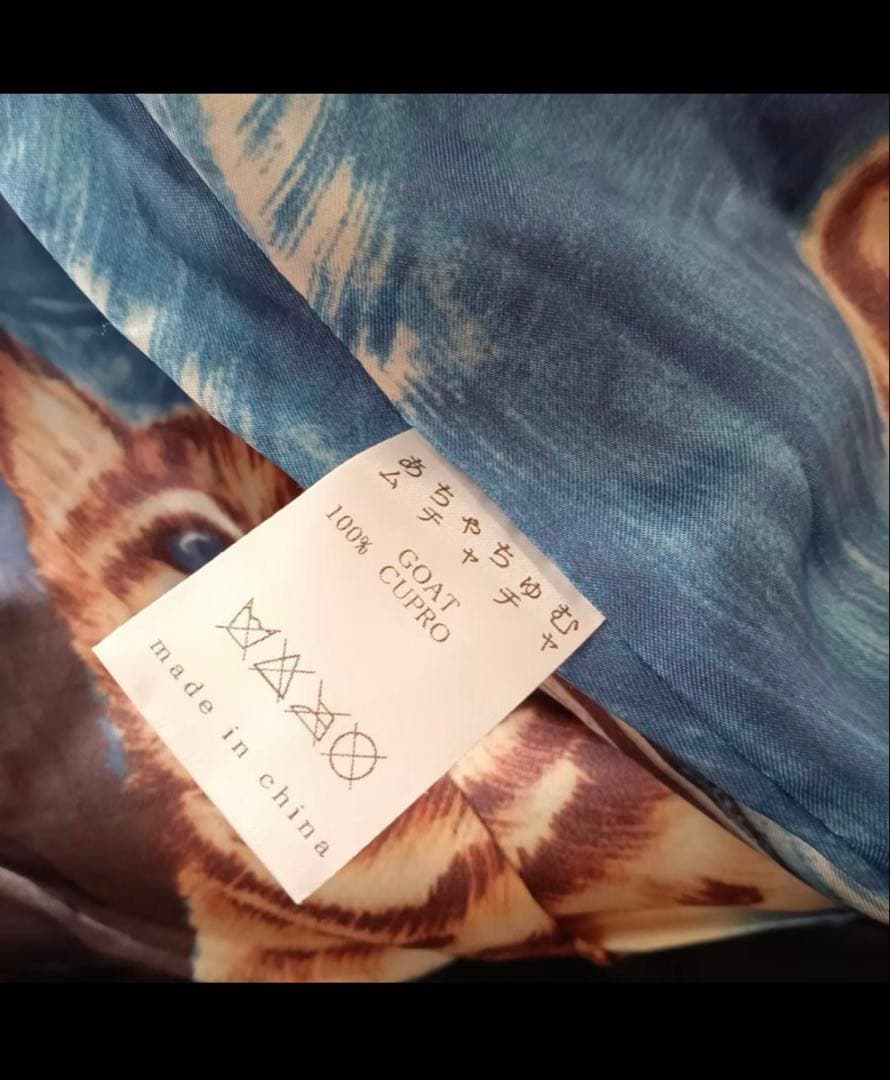 あちゃちゅむ★ダブル ライダースジャケット★山羊革 裏地猫柄