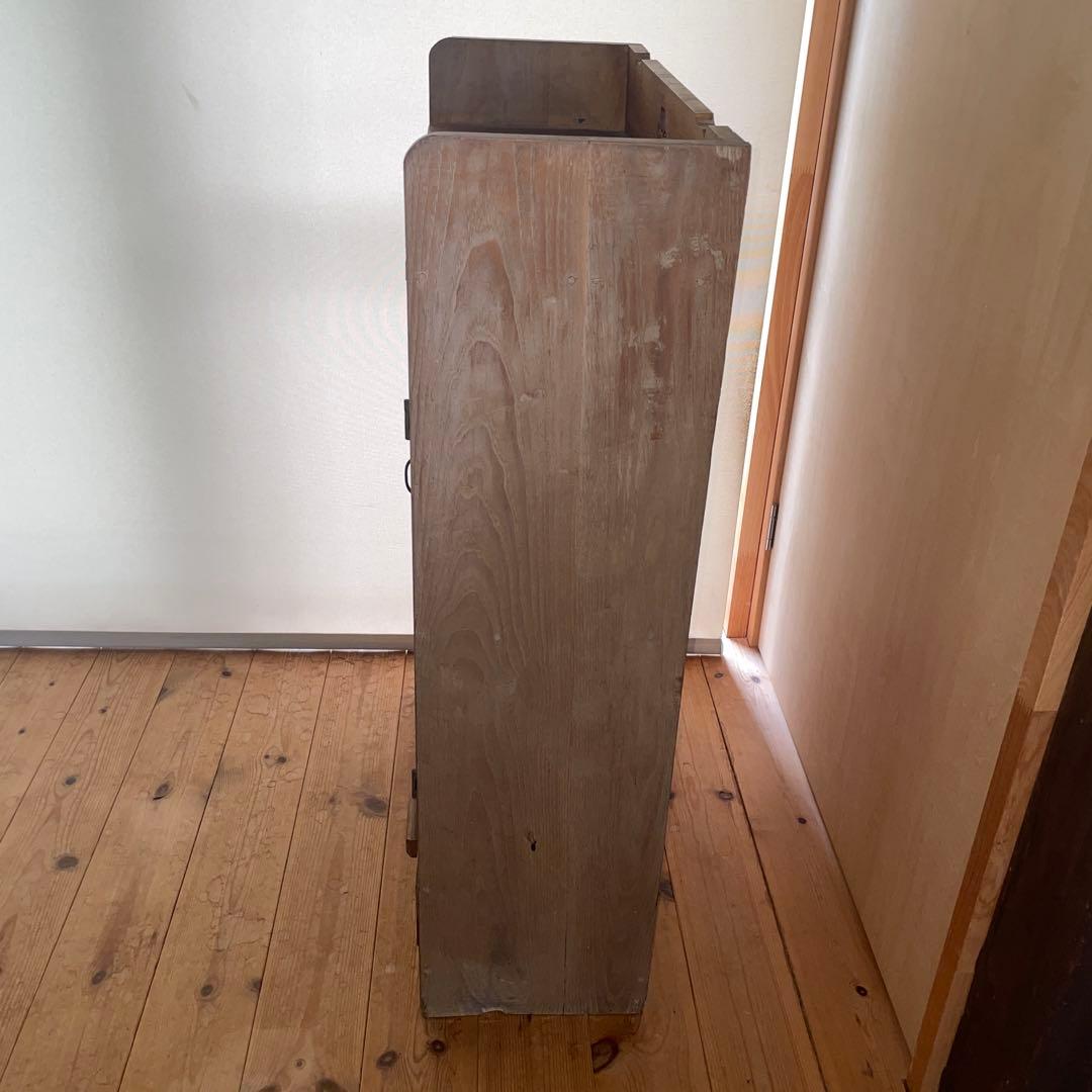 【希少】アンティーク ガラス 戸棚 チェスト キャビネット 飾り棚 昭和レトロ