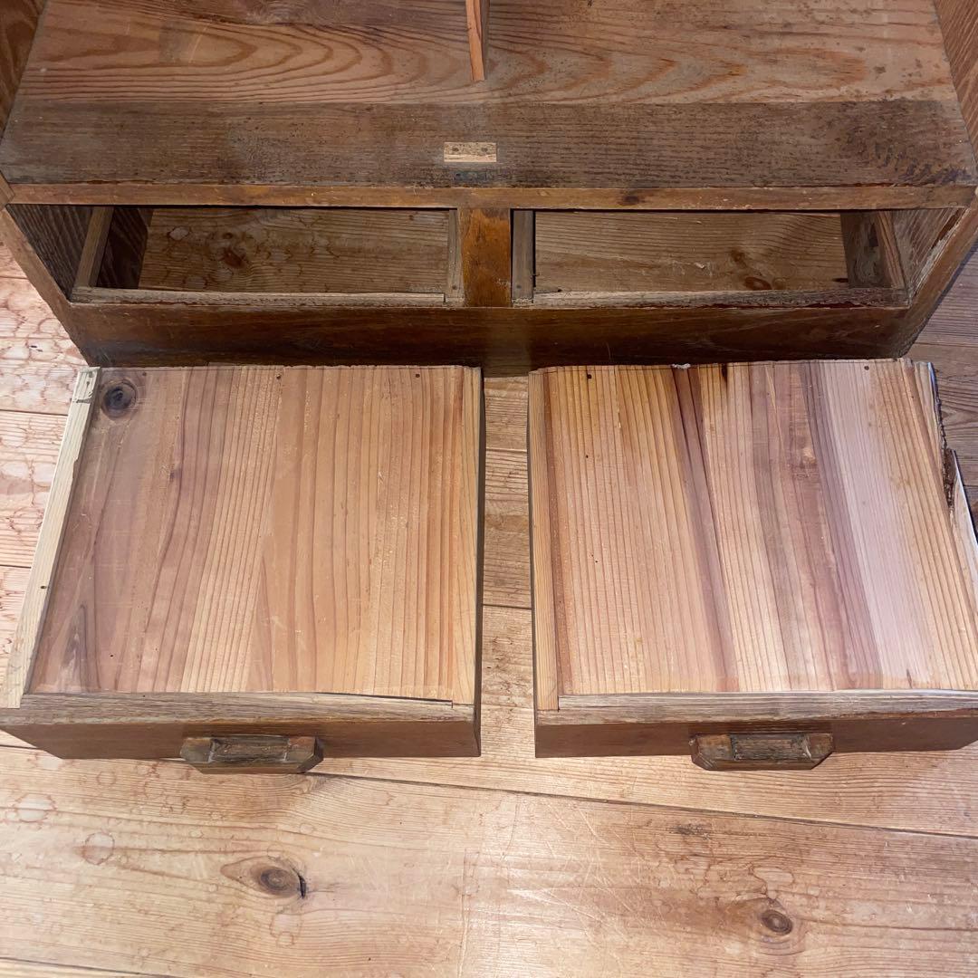 【希少】アンティーク ガラス 戸棚 チェスト キャビネット 飾り棚 昭和レトロ