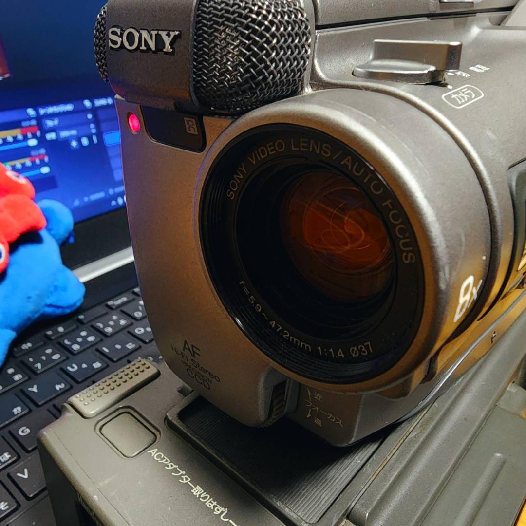 【動作確認済】SONY 高画質 Hi8 ビデオカメラ ステーションセット