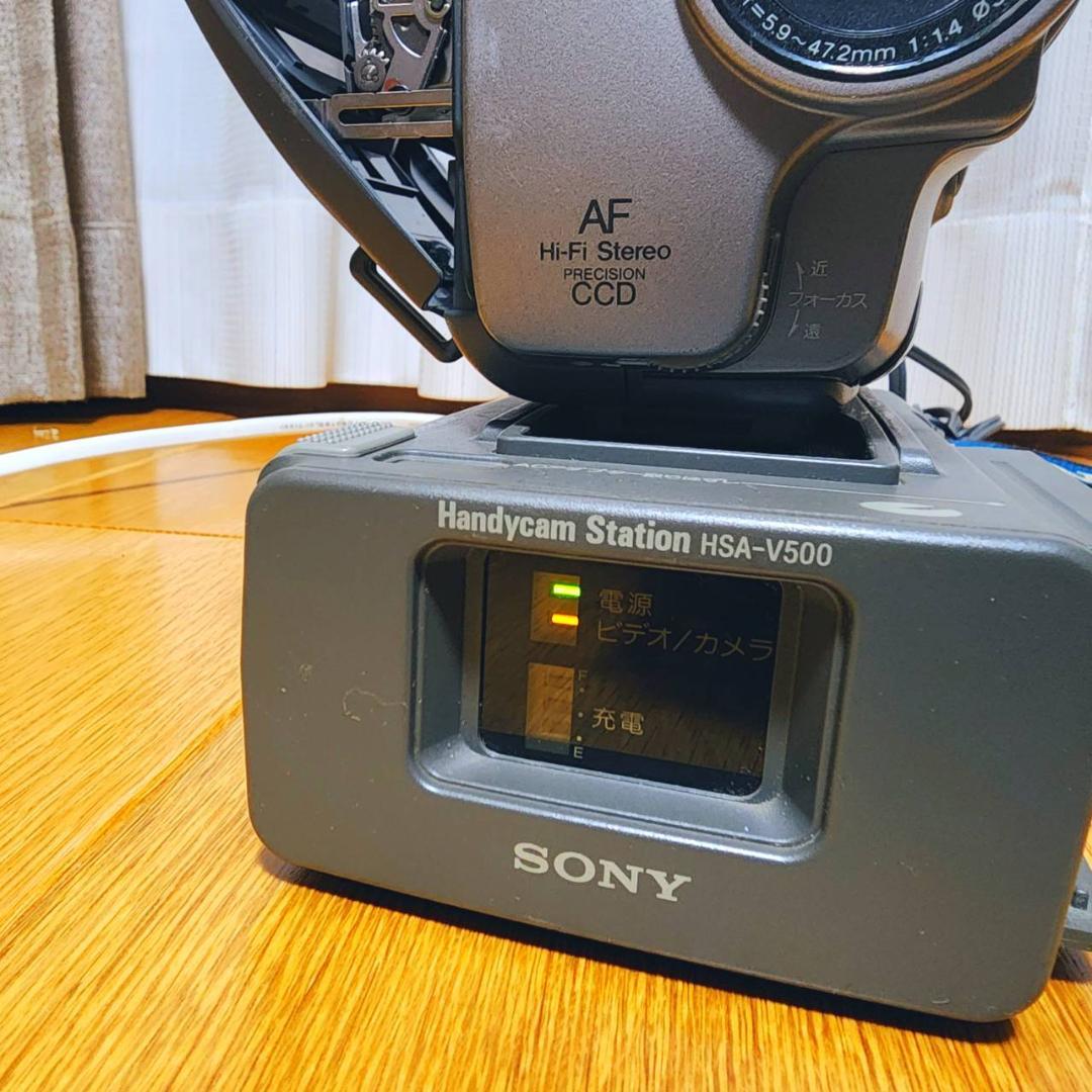 【動作確認済】SONY 高画質 Hi8 ビデオカメラ ステーションセット