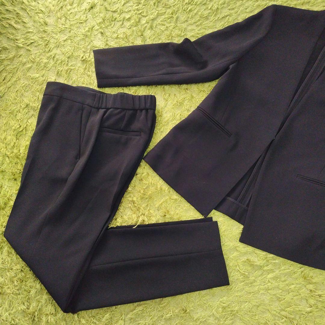 Theory luxe 小さいサイズ ノーカラージャケットパンツ上下セットアップ