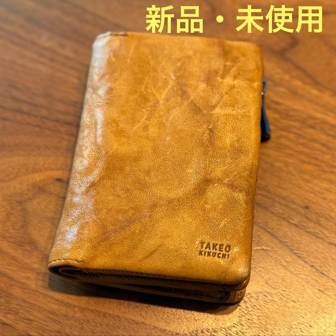 TAKEO KIKUCHI ブラウン三つ折り財布