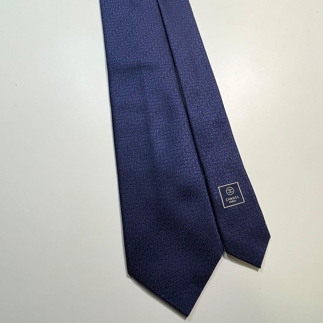 ✨極美品✨ CHANEL シャネル　ネクタイ　高級シルク　ブランドロゴ　ビジネス