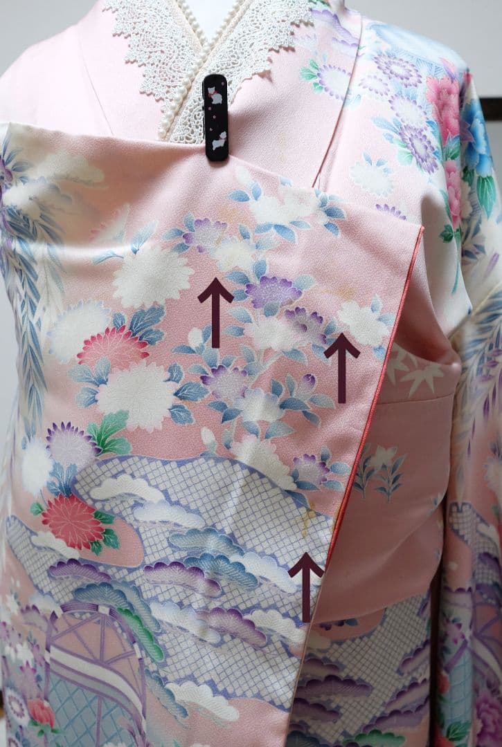 訳アリSALE　振袖フルセット　ベビーピンク　牡丹柄　大人可愛いコーデ　成人式