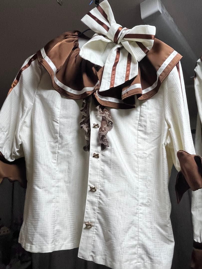 海外 ロリータ チョコミント ブラウス スカート ゴスロリ ジャンパースカート