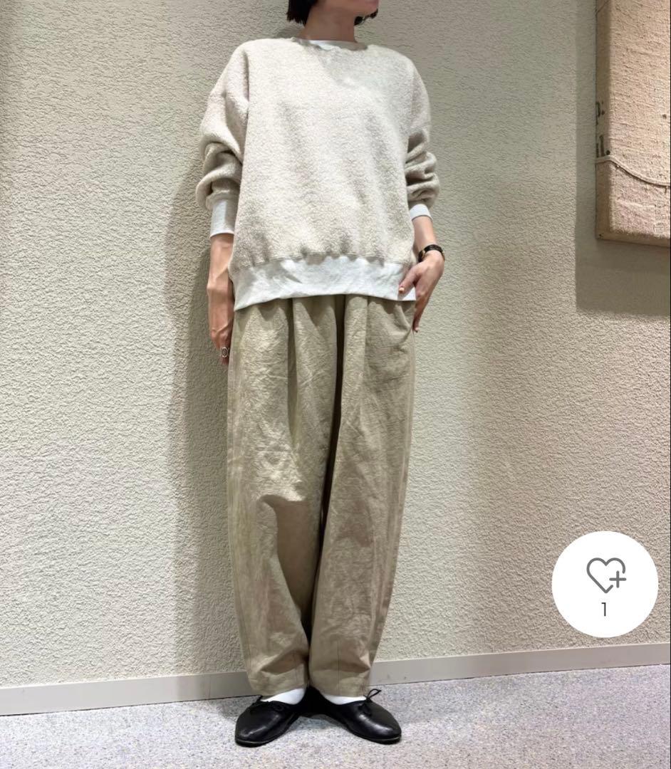 新品　かぐれ　今季　ウール ボアプルオーバー　2025秋冬　ライトベージュ