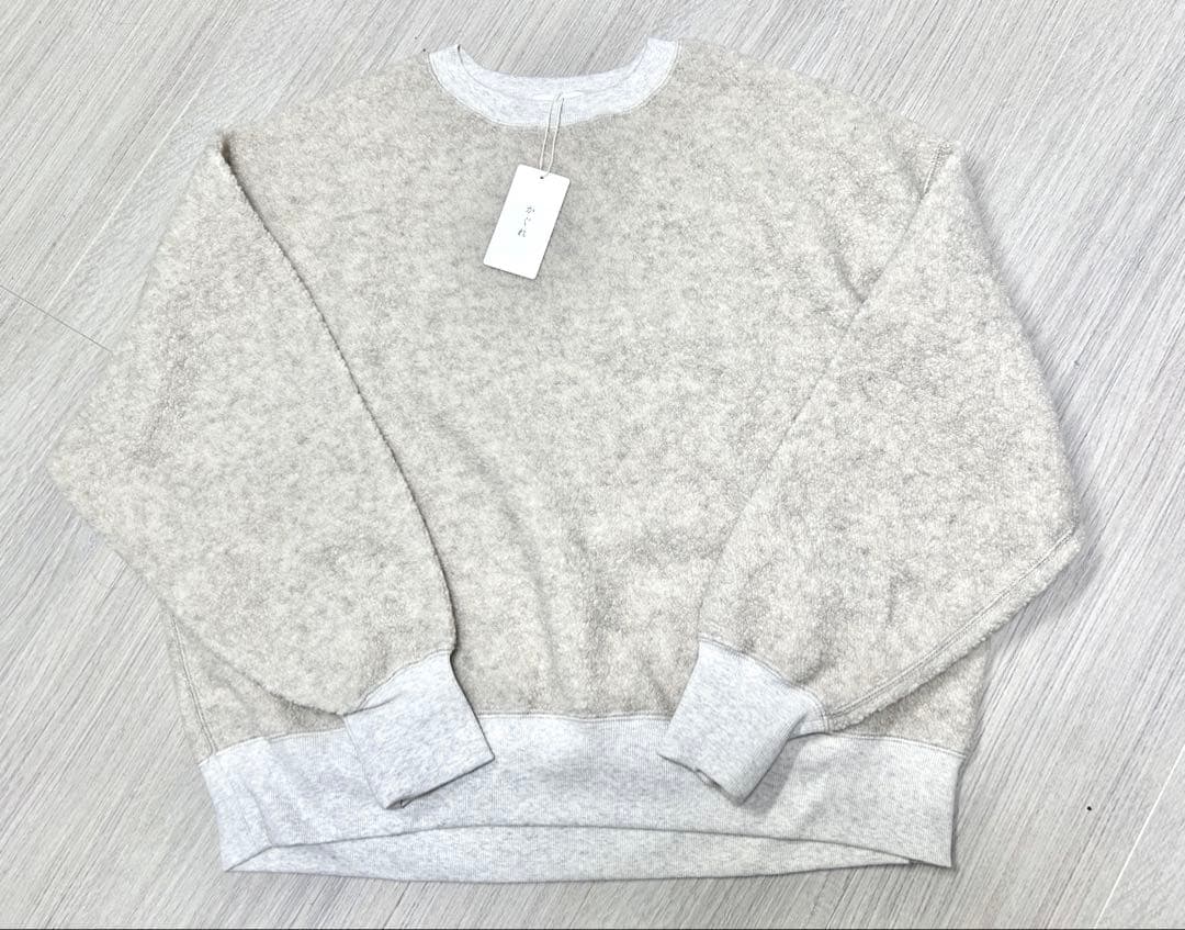 新品　かぐれ　今季　ウール ボアプルオーバー　2025秋冬　ライトベージュ