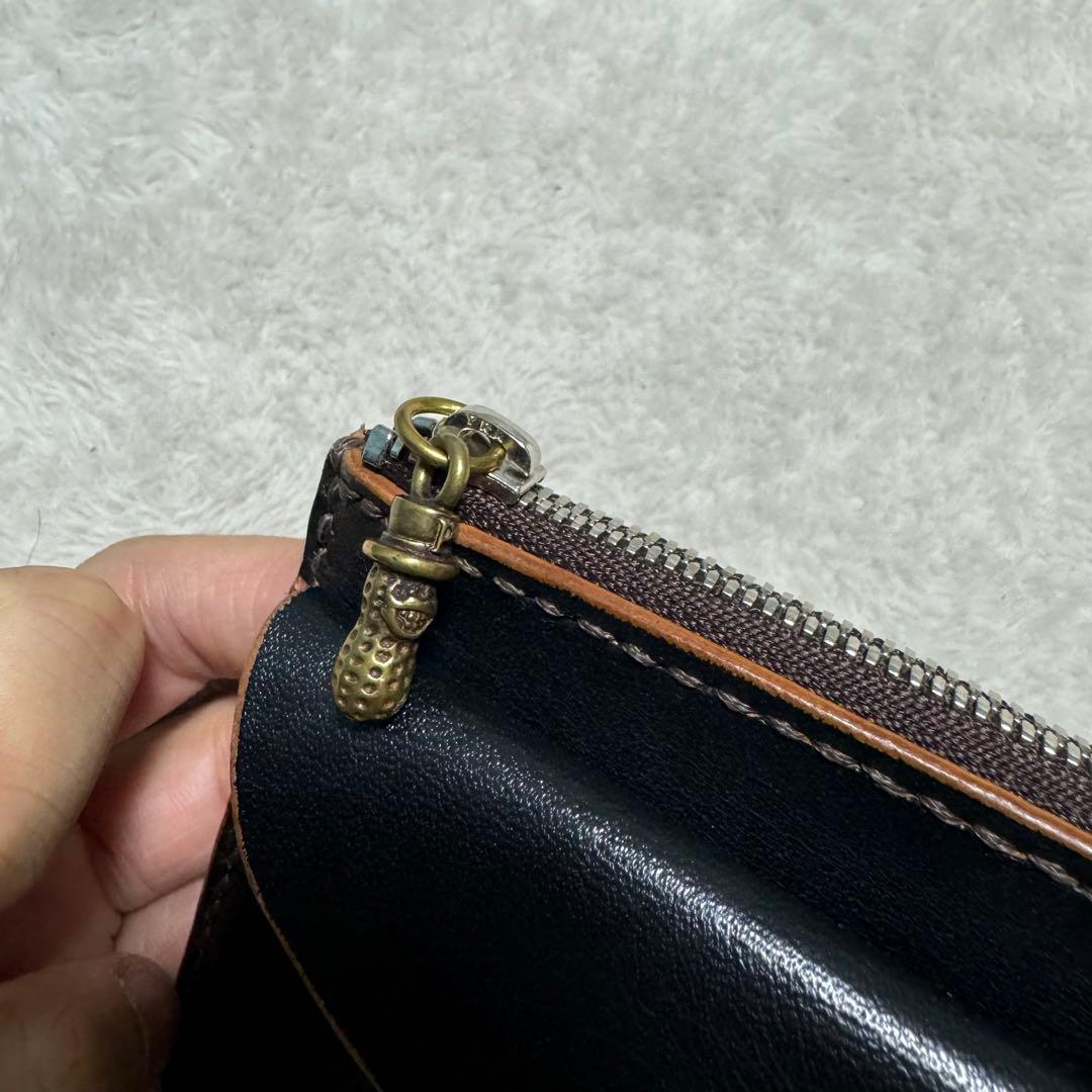 コンパクトウォレット　フラグメントケース　茶芯　レザー