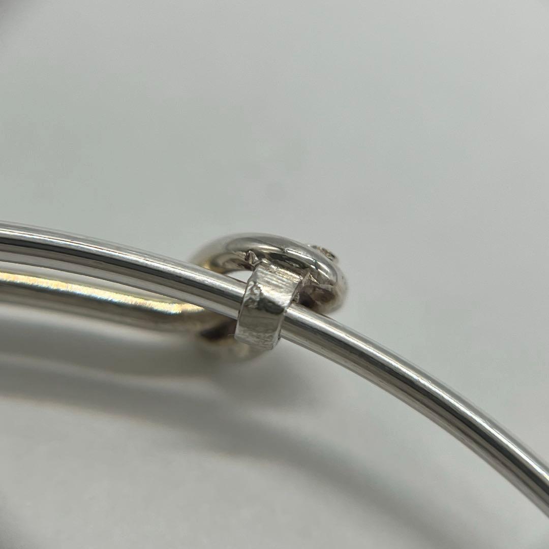 グッチ GUCCI ダブルノット バングル SV800 オールド 希少