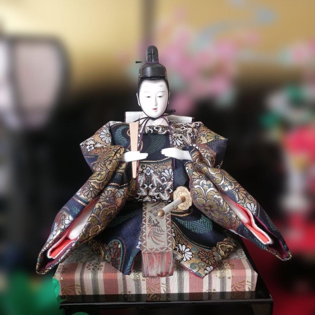 雛人形　桜模様　ケース入り　横67 縦30 高さ48　置場所選びません！　美品