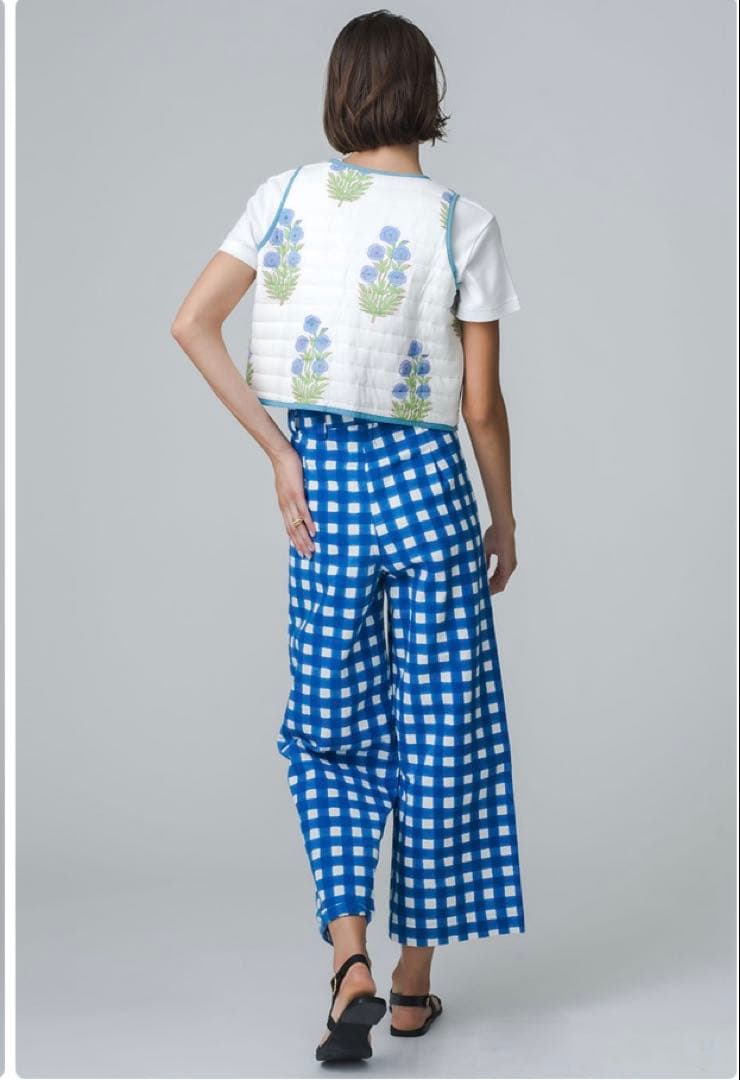 ジャケット・アウター SZ Blockprints QUILTED VEST POPPY