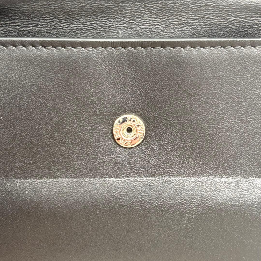 【極美品】ロエベ 折り財布 パズル アナグラム ロゴ ブラック バイフォールド