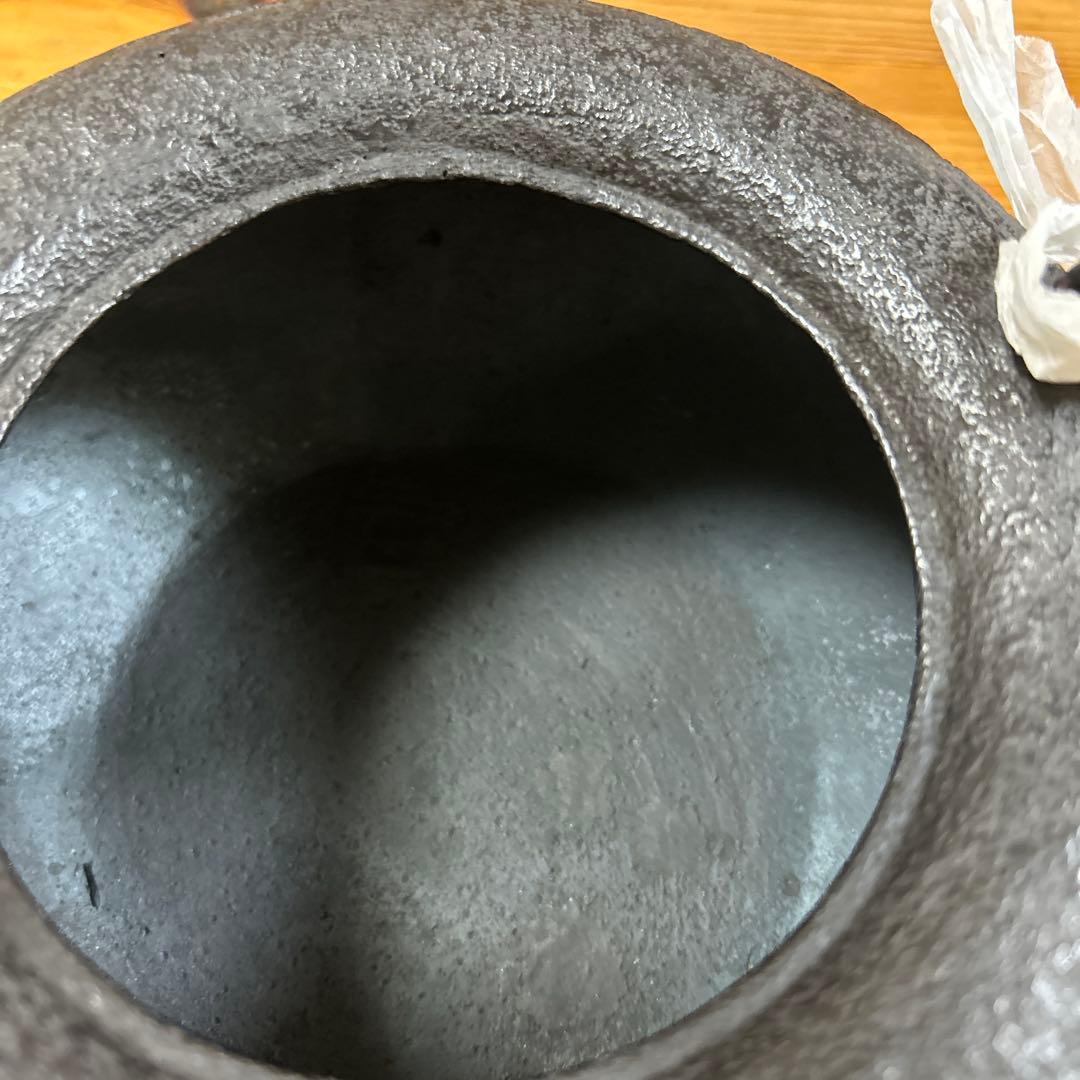 南部鉄器　茶道具 釜師　金沢専治　金澤鶴斎造　希少　工芸品　骨董　 姥口アラレ