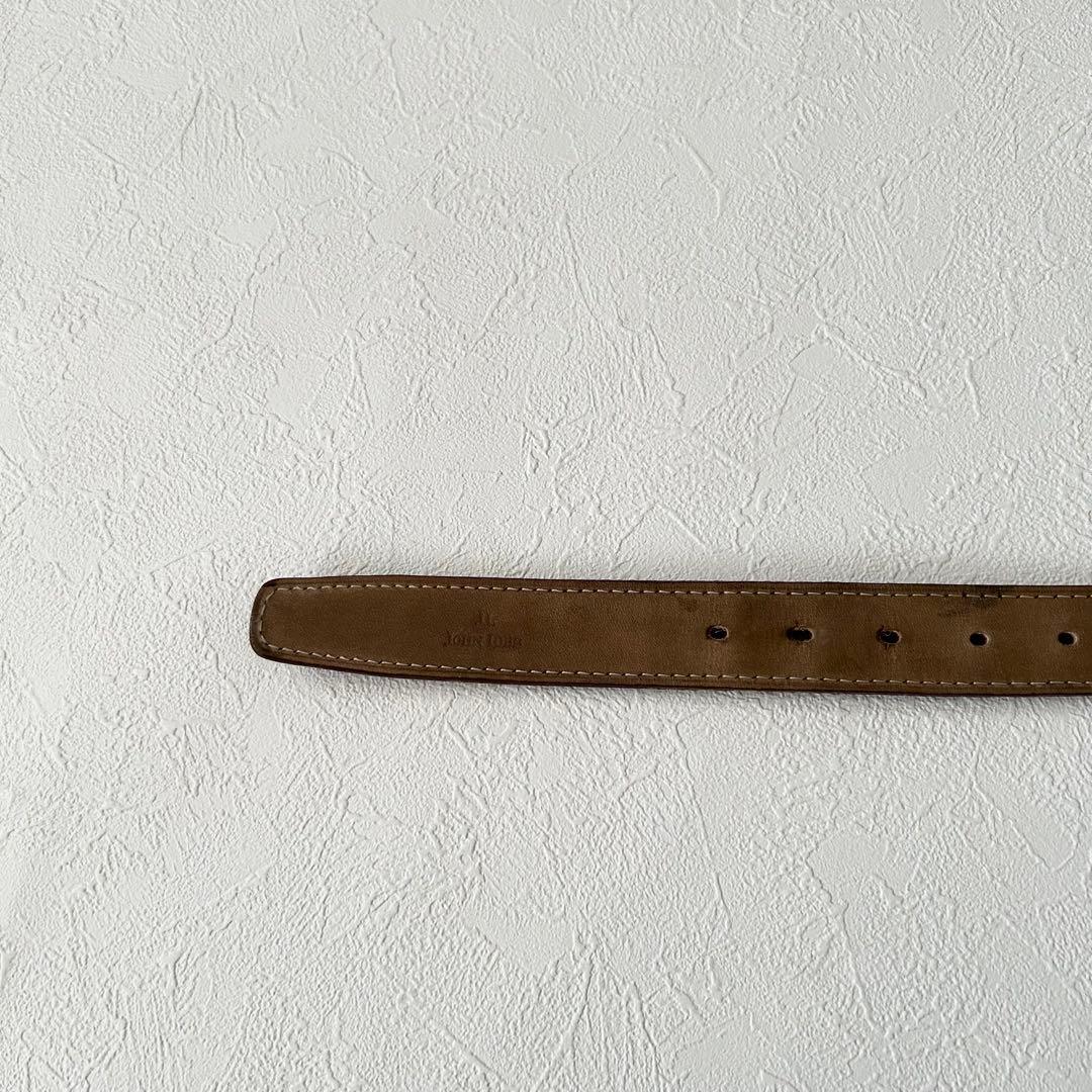 John Lobb ジョンロブ スエード レザーベルト ブラウン 本革 英国製