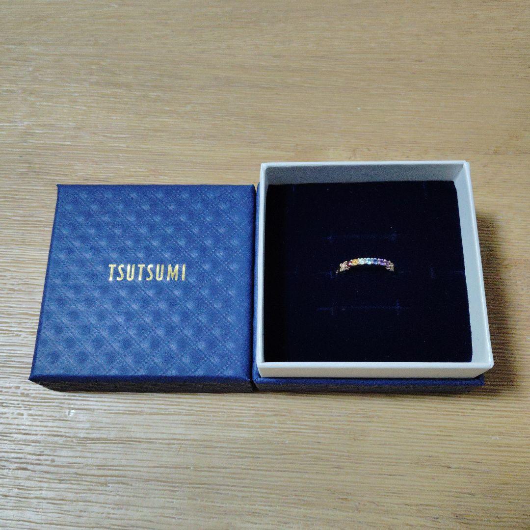 K10イエローゴールド マルチストーンリング