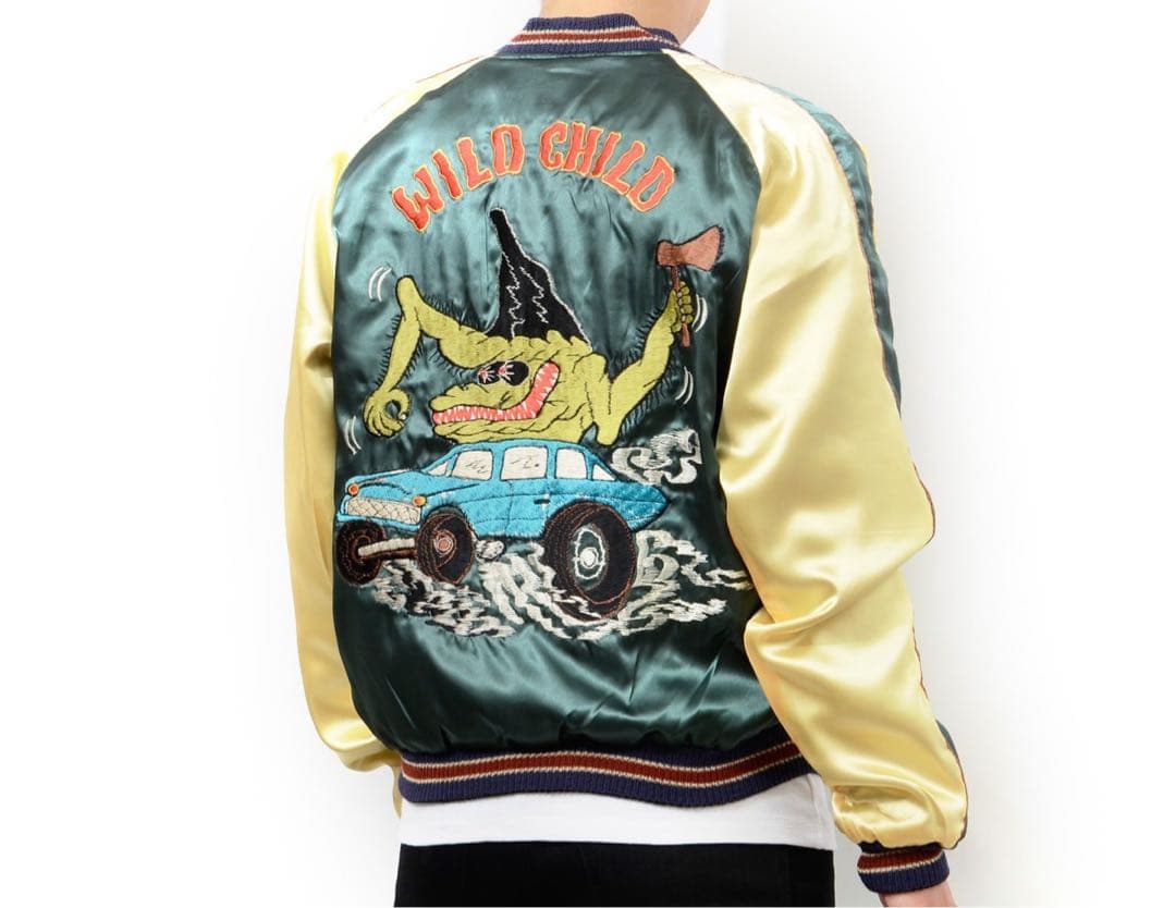 ★極美品！テーラー東洋リバーシブルスカジャン WILD CHILDスカル /龍鷹