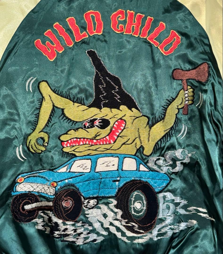★極美品！テーラー東洋リバーシブルスカジャン WILD CHILDスカル /龍鷹