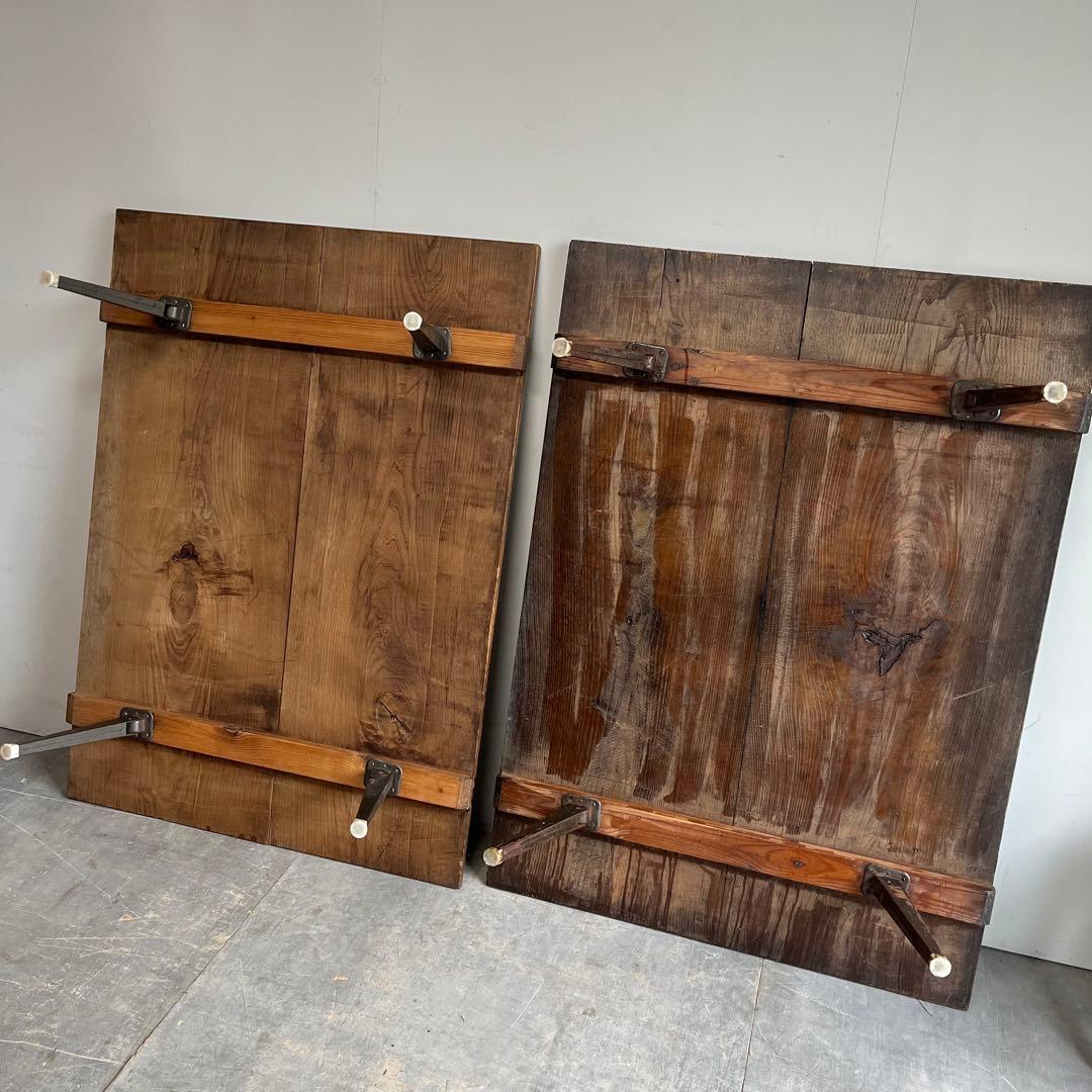 2点セット 欅 ケヤキ 折り畳みテーブル 展示台 z554