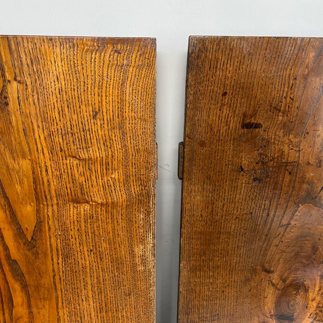 2点セット 欅 ケヤキ 折り畳みテーブル 展示台 z554