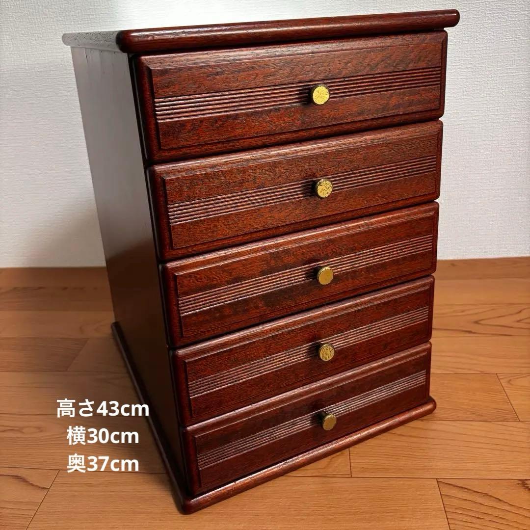 ニチバン家具　小引き出し5段　古家具　木製引き出し5段
