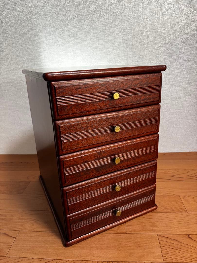ニチバン家具　小引き出し5段　古家具　木製引き出し5段