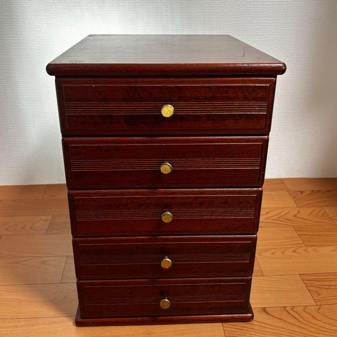 ニチバン家具　小引き出し5段　古家具　木製引き出し5段