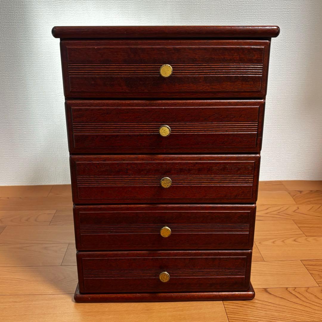 ニチバン家具　小引き出し5段　古家具　木製引き出し5段