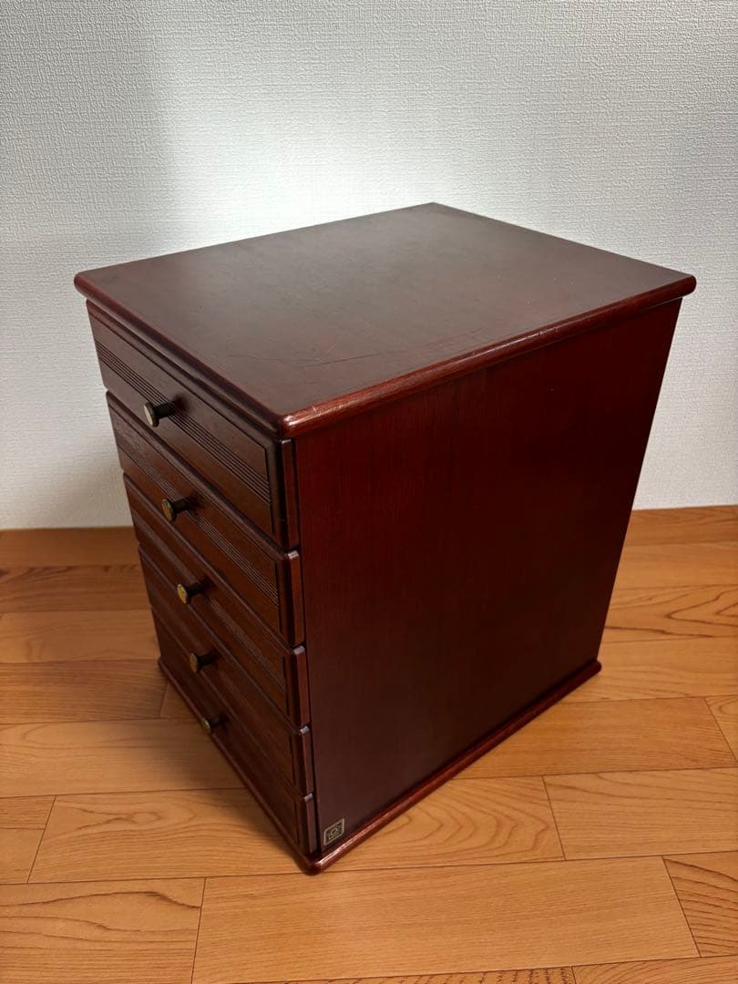 ニチバン家具　小引き出し5段　古家具　木製引き出し5段