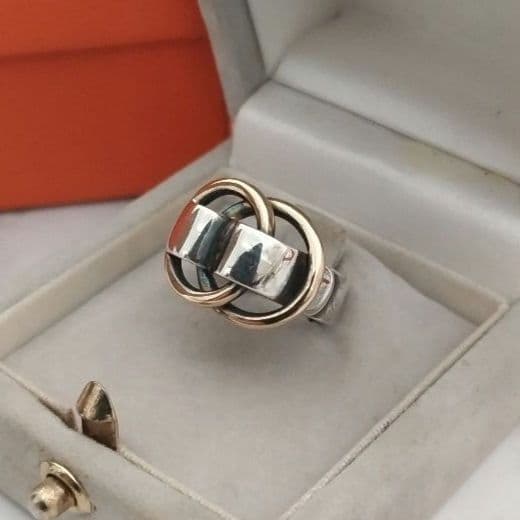 HERMES エルメス ドゥザノー コンビ リング 9号