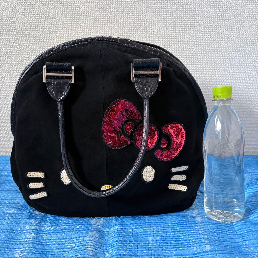 レア⬛︎ハローキティ⬛︎muta⬛︎ボストンバッグ⬛︎コラボ⬛︎レザー⬛︎クロコ型押し