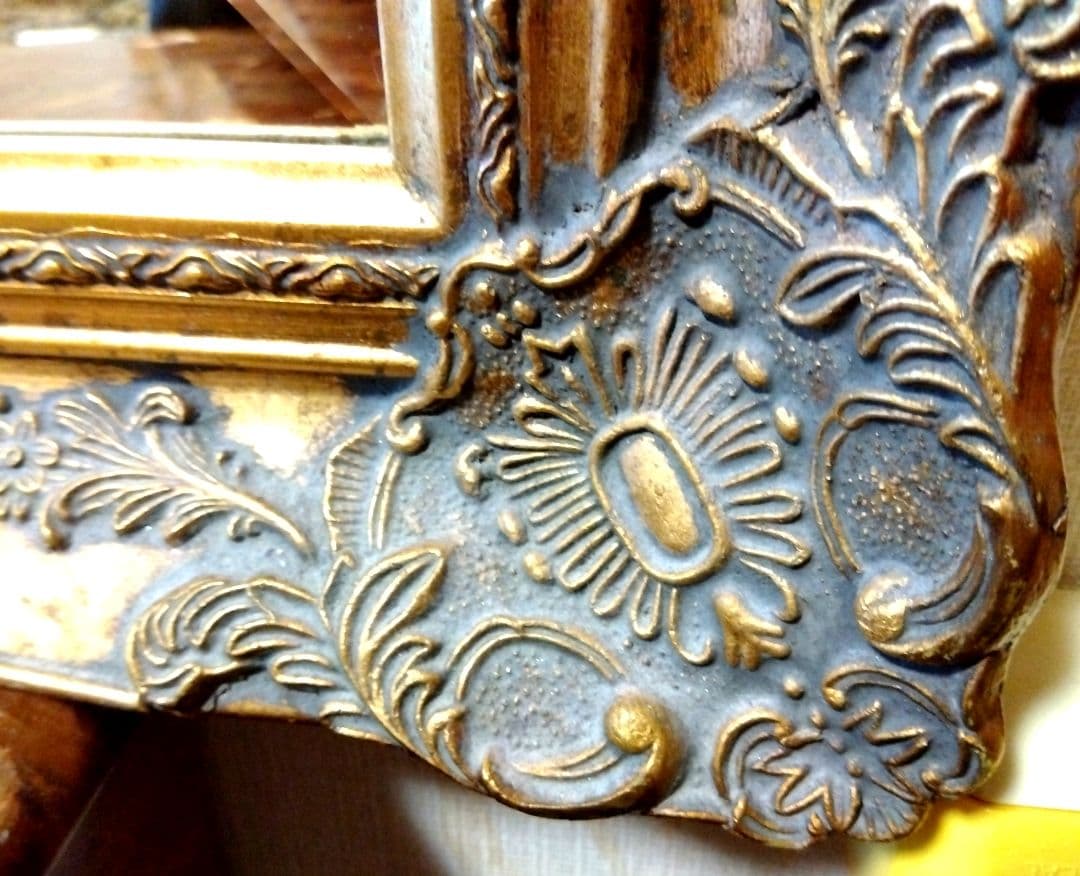 イタリア製 ウォールミラー ／ヴィンテージ インテリア 壁掛け 鏡