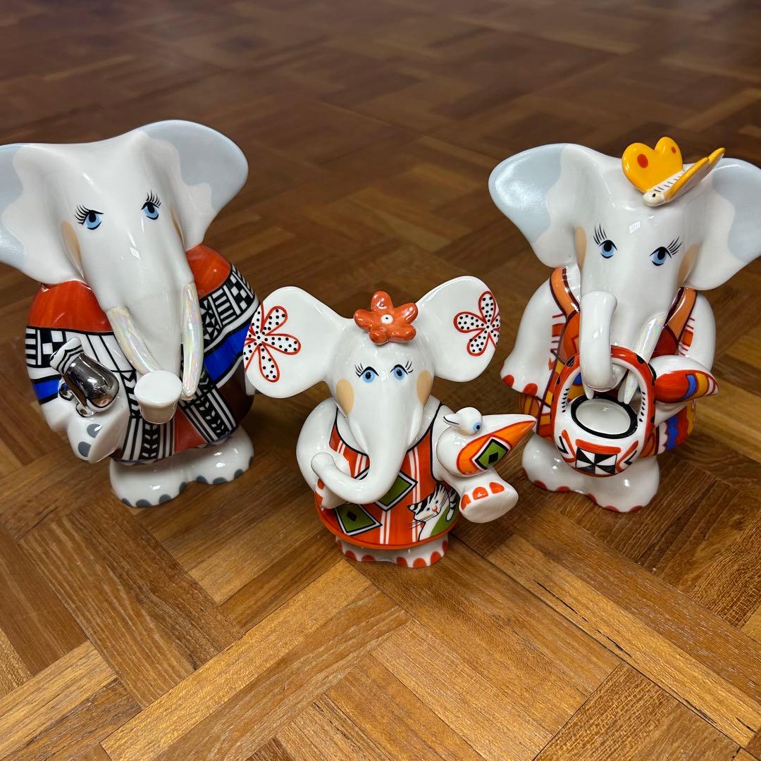 Villeroy&Boch　ビレロイボッホ　置物　象　インテリア　3体セット
